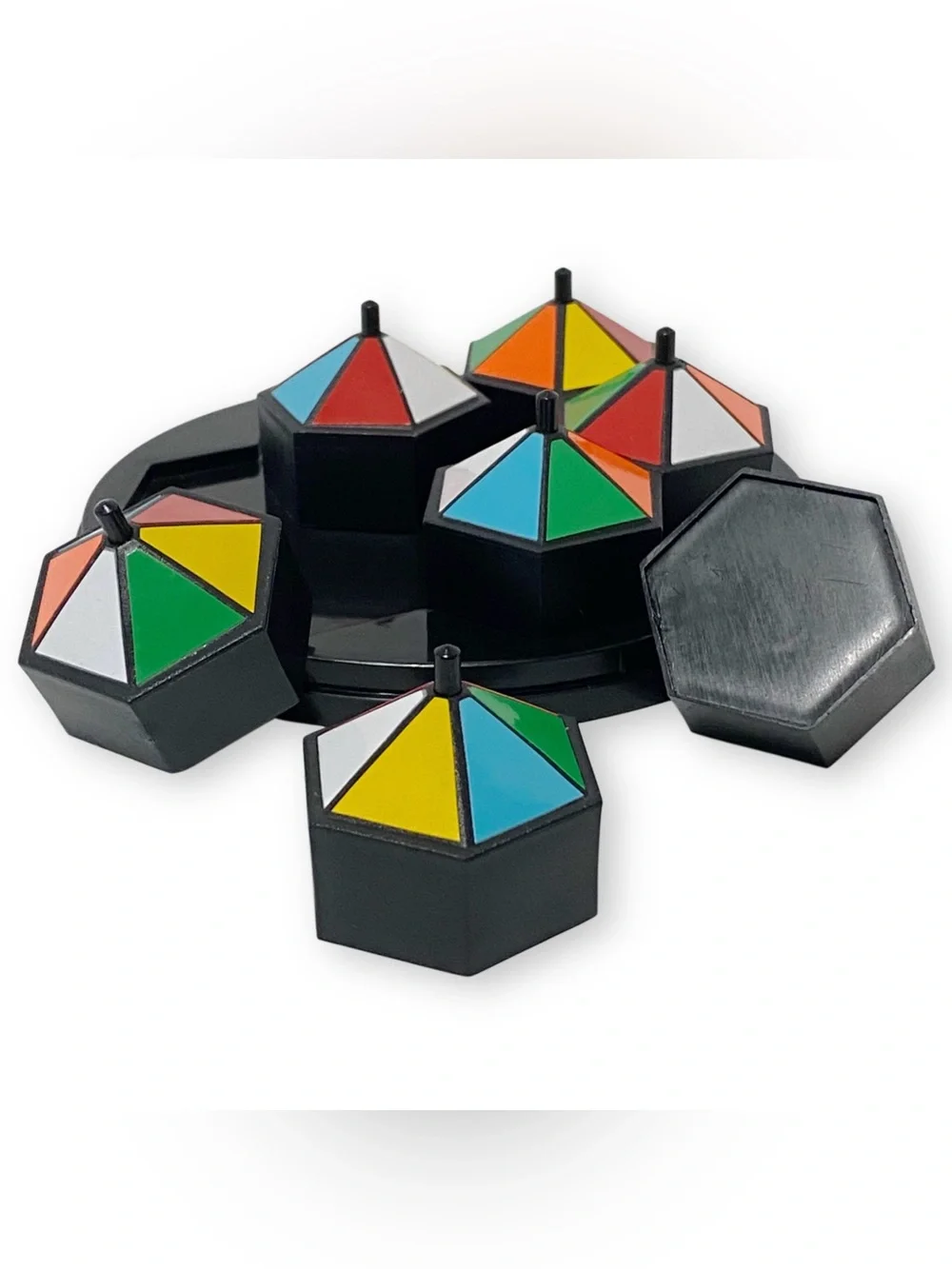 Circus Puzzler Vintage 1980s Hexagon Color Match Game Puzzle Rare Brain Teaser